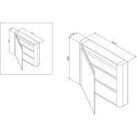 Зеркальный шкаф AM.PM Sensation 80 L Табачный дуб арт-M30MCL0801TF — фото 10, Зеркальные шкафы в ванную