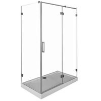 Душевой уголок Aquanet Beta NWD1231 150x80 L профиль Хром стекло прозрачное арт-185426 — фото 1, Прямоугольные душевые уголки