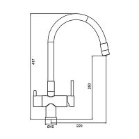 Смеситель для кухни Gappo Оружейная сталь Черный арт-G4398-39 — фото 14, Смесители для кухни