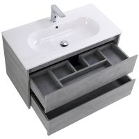 Тумба под раковину BelBagno Kraft 100 подвесная Cemento Grigio арт-KRAFT-1000-2C-SO-CG — фото 4, Тумбы под раковину