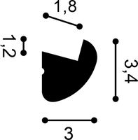 Профиль для скрытого освещения Orac Decor 2000x34x30 мм арт-CX188F — фото 3, Карнизы