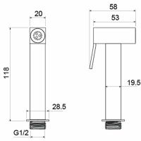 Гигиенический душ Aquatek Хром арт-AQ2058CR — фото 2, Гигиенические души