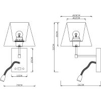 Настенный светильник Artelamp Elba Белый Античная бронза арт-A2581AP-2AB — фото 5, Бра