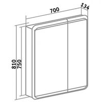 Зеркальный шкаф Runo Эрика 70 Белый арт-УТ000003320 — фото 6, Зеркальные шкафы в ванную