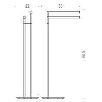 Напольная стойка Colombo Design Mini Хром арт-B4038.CR — фото 2, Стойки - набор держателей