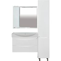 Тумба с раковиной Misty Элвис 85 подвесная Белая глянцевая арт-УТ000007114 — фото 4, Тумбы с раковиной