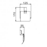 Держатель туалетной бумаги Frap F18 с крышкой Хром арт-F1803 — фото 10, Держатели туалетной бумаги