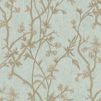 Обои Roberto Borzagi Queen I Винил на флизелине (1,06*10,05) Зеленый, Листья арт-90100-4 — фото 1, Обои для стен