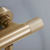 Товар: Душевая система Vincea Desire с термостатом Брашированное золото арт-VSFS-1D0TBG - фото 3 Душевая система Vincea Desire с термостатом Брашированное золото арт-VSFS-1D0TBG — фото 3, Душевые стойки