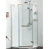 Душевой уголок Azario Montreal 100х100 профиль Золото стекло прозрачное арт-AZ-NWG3231 1000 R — фото 1, Душевые уголки трапеция