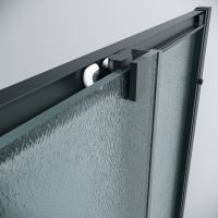 Душевой уголок Grossman Cosmo 100х100 профиль Черный матовый стекло шиншилла арт-300.K33.02.1010.21.02 — фото 7, Квадратные душевые уголки