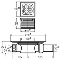 Душевой трап Viega Advantix с решеткой Нержавеющая сталь арт-557119 — фото 2, Трапы для душа
