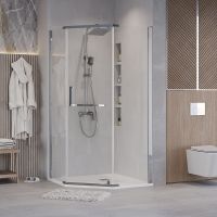 Товар: Душевой уголок Grossman Pragma 100х100 профиль Хром стекло прозрачное арт-302.K33.03.1010.10.00 - фото 2 Душевой уголок Grossman Pragma 100х100 профиль Хром стекло прозрачное арт-302.K33.03.1010.10.00 — фото 2, Душевые уголки трапеция