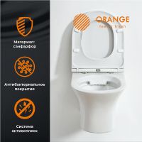 Унитаз Orange подвесной с сиденьем Микролифт арт-C01-100W — фото 14, Подвесные унитазы