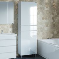 Шкаф пенал СанТа Марс 60 Белый арт-700167 — фото 2, Пеналы для ванной комнаты