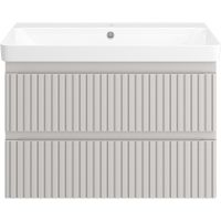 Тумба с раковиной Brevita Victory 80 подвесная Серый кашемир арт-УТ000024153 — фото 2, Тумбы с раковиной