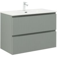 Тумба под раковину Aquanet Джейн 90 подвесная Мисти грин арт-335435 — фото 1, Тумбы под раковину