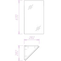 Зеркальный шкаф Onika Мини 30.00 угловой Белый арт-303002 — фото 4, Зеркальные шкафы в ванную