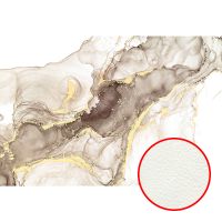 Фреска Ortograf Fluid art 34252 Фактура флок FLK Флизелин (4*2,7) Бежевый/Золото, Абстракция арт-34252 (флок FLK) — фото 1, Фрески