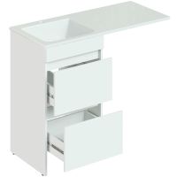 Тумба с раковиной Orange Optima 110 Белый глянец арт-Op-110TUW+RAL — фото 2, Тумбы с раковиной