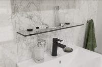 Стеклянная полка STWORKI Glass Shelf 60 3GW262TTKK000 Черная арт-440769 — фото 3, Полки для ванной и душа