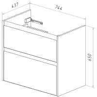 Товар: Тумба под раковину Lemark Combi 80 подвесная Дуб кантри Белый глянец арт-LM03C80T-dub - фото 8 Тумба под раковину Lemark Combi 80 подвесная Дуб кантри Белый глянец арт-LM03C80T-dub — фото 8, Тумбы под раковину