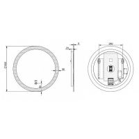 Зеркало Esbano 50 с подсветкой с сенсорным выключателем арт-ESMI2481 — фото 3, Зеркала в ванную комнату