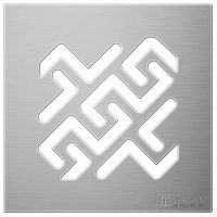 Душевой трап Berges Zentrum Antik 150x150 с решеткой Хром матовый арт-090465 — фото 4, Трапы для душа