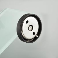 Стеклянная полка Frap F302 Черная матовая арт-F30207 — фото 3, Полки для ванной и душа