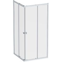 Душевой уголок AM.PM Sunny 90х90 профиль Хром матовый стекло прозрачное арт-W87G-403-9090-MT — фото 1, Квадратные душевые уголки