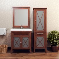 Шкаф пенал Opadiris Палермо 53 R Светлый орех арт-Z0000008562 — фото 3, Пеналы для ванной комнаты