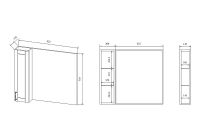 Зеркало со шкафом Sanflor Глория 85 L Белое арт-С000005758 — фото 4, Зеркальные шкафы в ванную