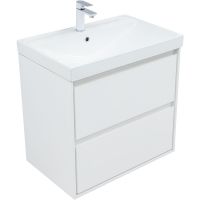 Тумба под раковину Aquanet Милан 70 подвесная Белый глянец арт-336368 — фото 4, Тумбы под раковину