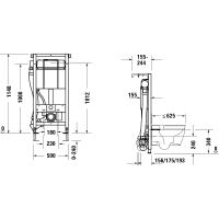 Инсталляция Duravit DuraSystem для унитаза без клавиши смыва арт-WD1014000000 — фото 2, Инсталляции для унитазов