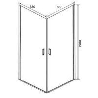 Товар: Душевой уголок Orange 90x90 профиль Черный стекло прозрачное арт-E04-090TB - фото 7 Душевой уголок Orange 90x90 профиль Черный стекло прозрачное арт-E04-090TB — фото 7, Квадратные душевые уголки