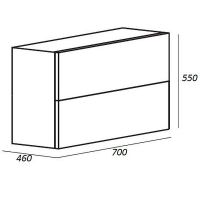 Тумба Cezares Cadro 70 подвесная Nero арт-CADRO-70-2C-SO-NR-BLUM — фото 6, Комоды и тумбы для ванной комнаты