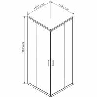 Душевой уголок Vincea Garda 110x110 профиль Черный стекло тонированное арт-VSS-1G1111CGB — фото 7, Квадратные душевые уголки
