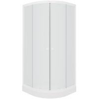 Душевой уголок Parly 80x80 9443 профиль Белый стекло матовое арт-ZF81 — фото 4, Душевые уголки четверть круга