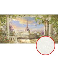 Фреска Ortograf Париж 10582 Фактура флок FLK Флизелин (5,4*2,7) Разноцветный, Город/Цветы арт-10582 (флок FLK) — фото 1, Фрески