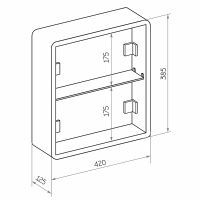 Зеркальный шкаф Континент Torneo White LED 60 с подсветкой Белый арт-МВК069 — фото 14, Зеркальные шкафы в ванную
