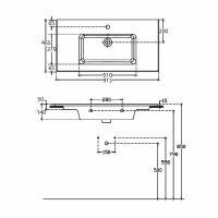 Раковина Allen Brau Fantasy 92 Белая арт-4.11026.20 — фото 6, Раковины встраиваемые сверху