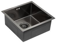 Кухонная мойка Paulmark Gerberg 44 Uni Вороненая сталь арт-PM254444-GM — фото 2, Кухонные мойки