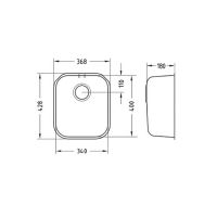 Кухонная мойка Alveus Variant 40 SAT-90 340x400x180 Сатинированная сталь арт-1009013 — фото 3, Кухонные мойки