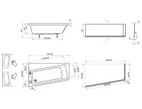 Акриловая ванна Ravak 10° 170x100 L без гидромассажа арт-C811000000 — фото 6, Акриловые ванны
