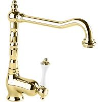 Смеситель для кухни Cezares Margot Золото 24 карат арт-MARGOT-LLM2-03/24-Bi — фото 1, Смесители для кухни
