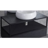 Консоль под раковину Cezares Cadro 100 CADRO50-100/50/30-1C-SO-MET-ST Черная матовая арт-CADRO 50-100/50/30-1C-SO-MET-ST — фото 3, Консоли для раковины