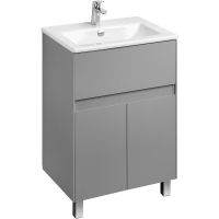 Тумба под раковину Aquaton Форест 60 Туманный серый арт-1A278201FR4D0 — фото 1, Тумбы под раковину