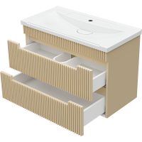 Тумба с раковиной Brevita Ariana 80 подвесная Капучино арт-УТ000015746 — фото 4, Тумбы с раковиной