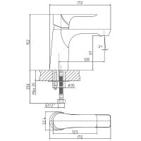 Смеситель для раковины Orange Aristo Черный матовый арт-M19-021b — фото 10, Смесители для раковины