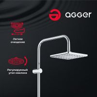 Душевая система Agger Fresh Хром арт-A0494000 — фото 2, Душевые стойки